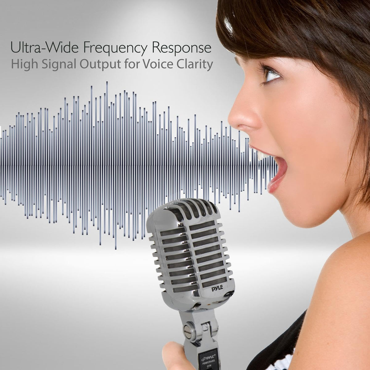 Silver Retro Dynamic Vocal Microphone Q755