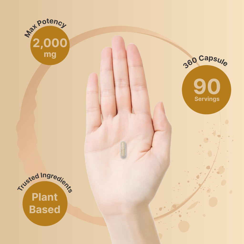 Psyllium Husk Fiber Capsules 2,000mg 360 Caps I88972