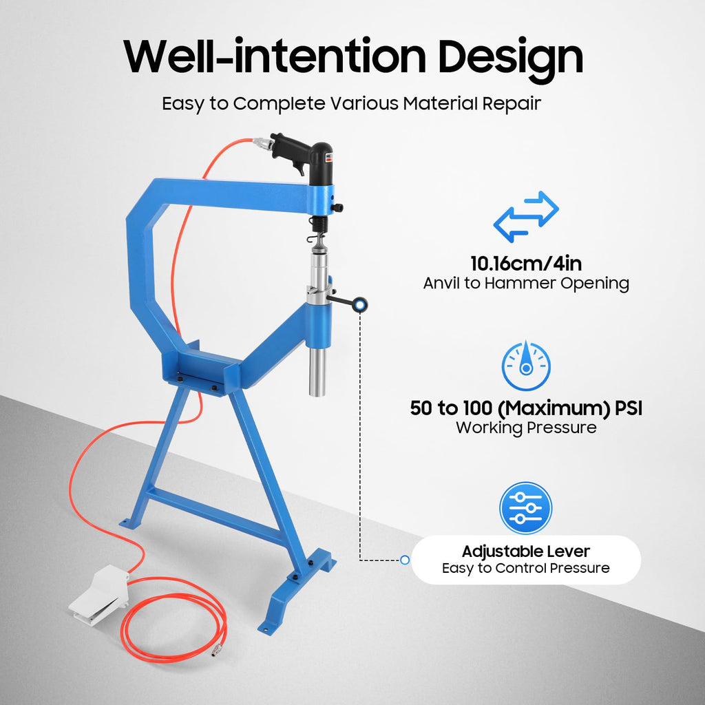 Pneumatic Planishing Hammer with 1"/2"/3" Anvil Dies A5137