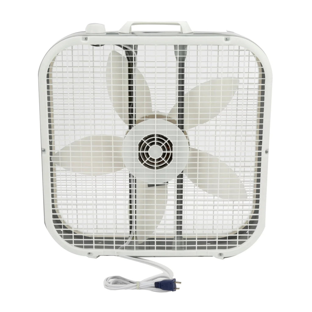 20" Classic Box Fan with 3 Speeds, White X914