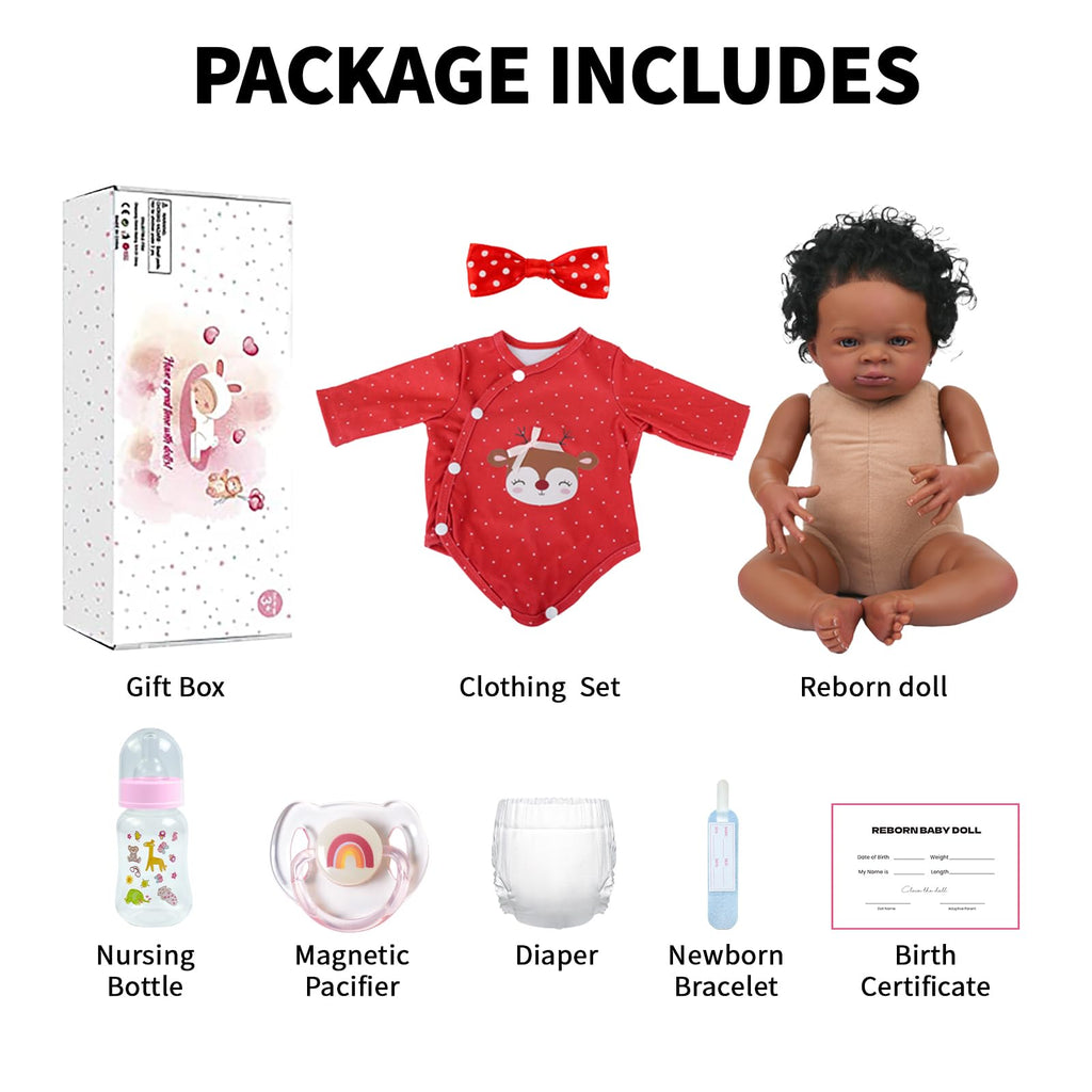 20 Inch Black Baby Doll D36313