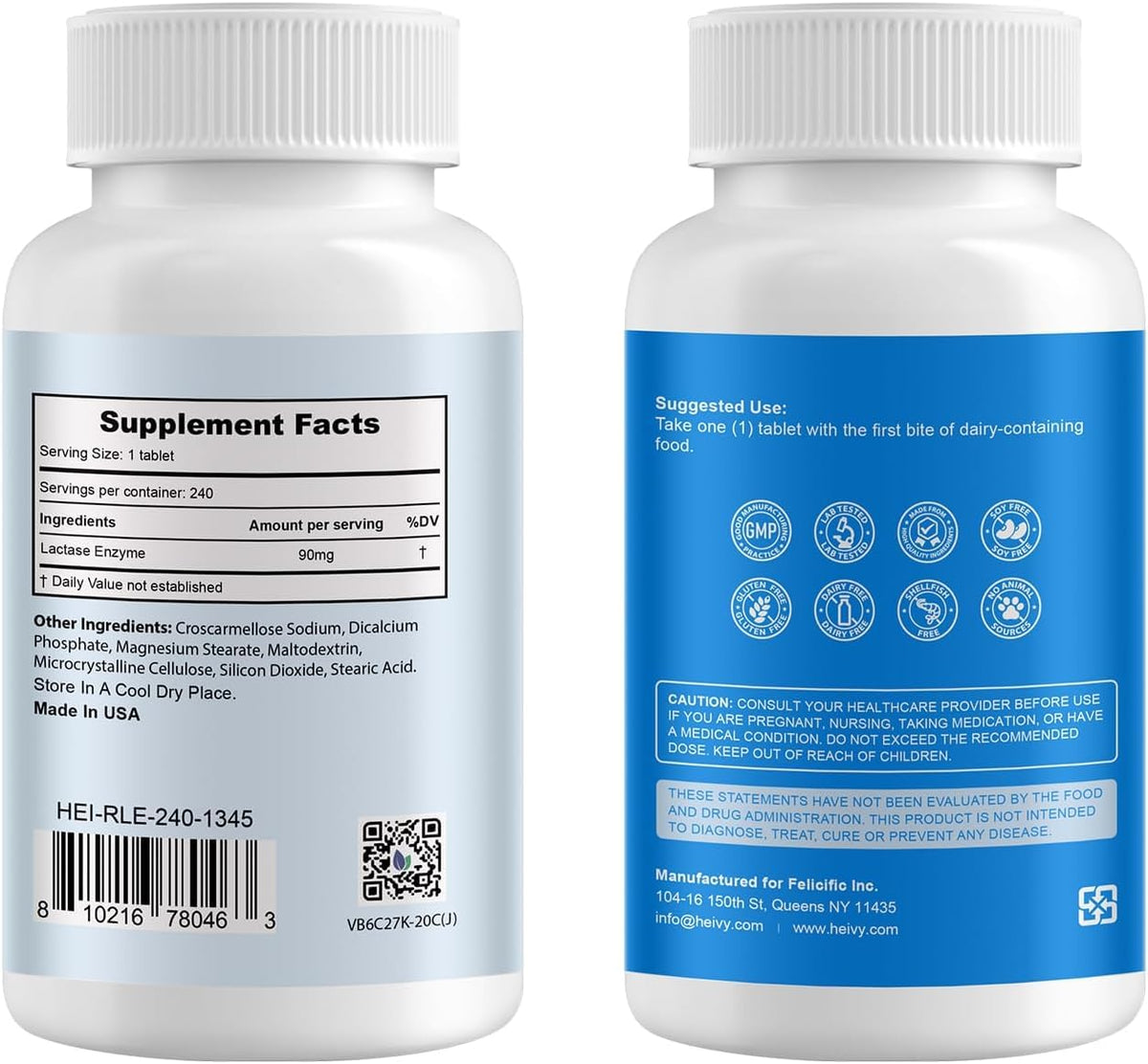 Lactase Pills 240 Tablets Y566379