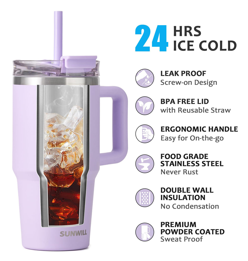 20 oz Insulated Stainless Steel Tumbler with Handle and Straw P150