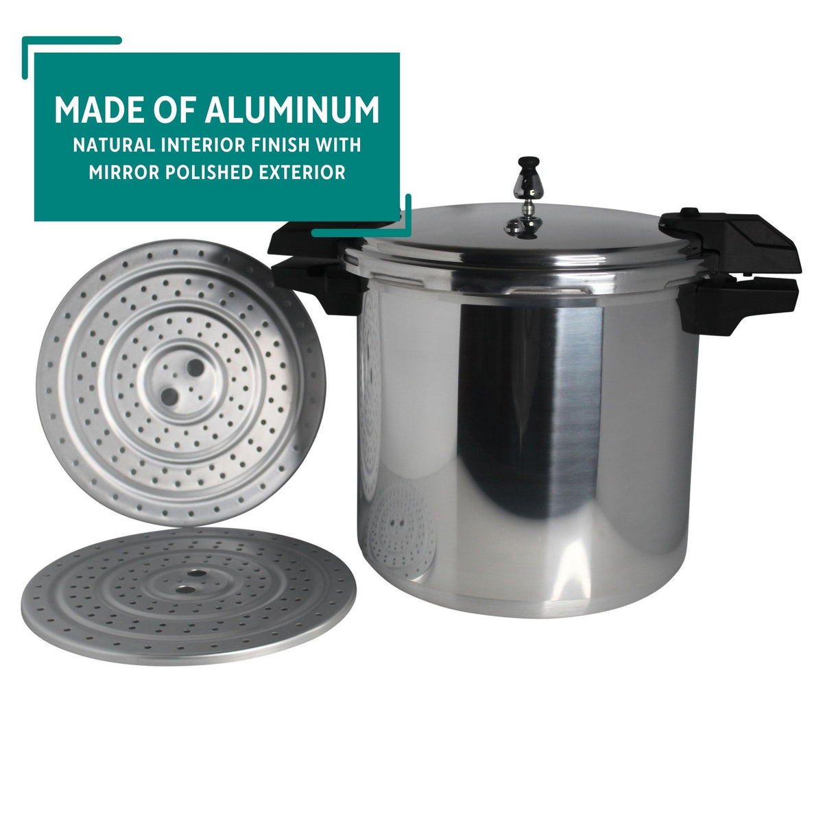 22 Qt Aluminum Pressure Canner with 3 Regulators D27608