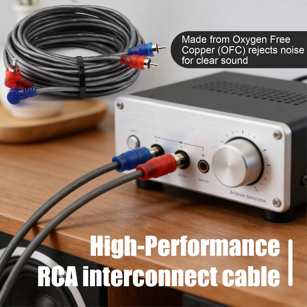 4 Gauge Audio Amplifier Wiring Kit 1200W CCA with Fuse & RCA B95194