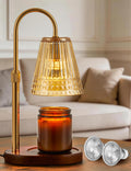 Candle Warmer Lamp with Dimmer & Timer, Adjustable Height, Amber-gold K66013