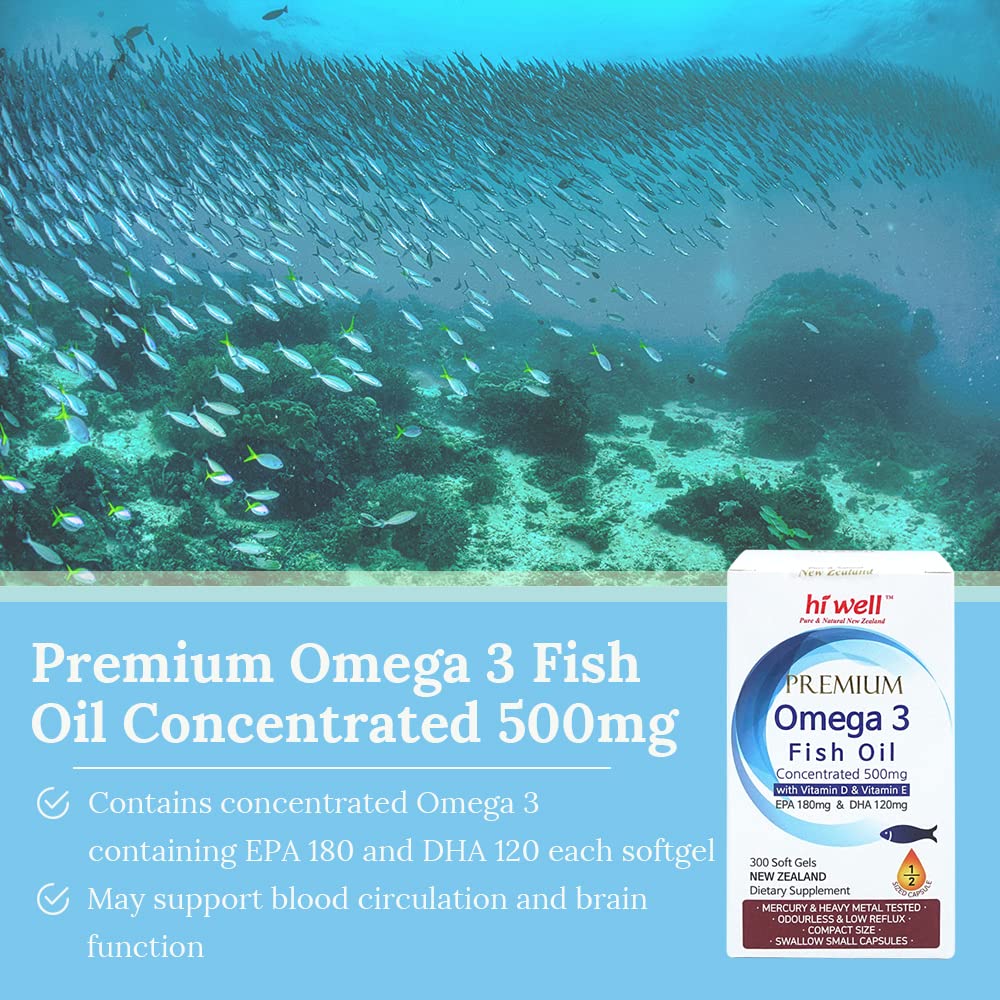 Omega 3 Fish Oil 500mg 300 Softgels G6734
