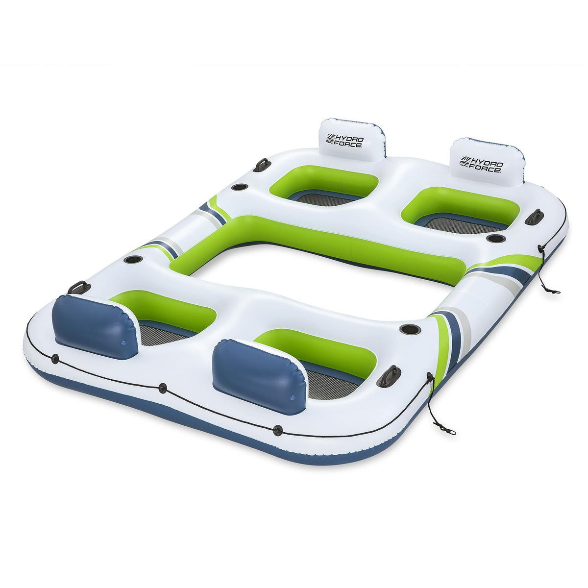 4 Person Inflatable Lounger with Cup Holders F323