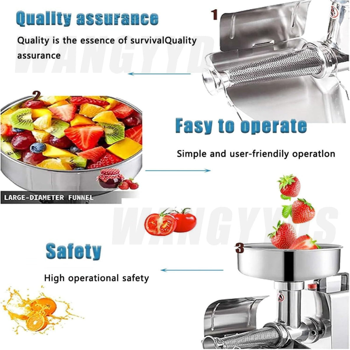 450W Stainless Steel Electric Tomato Mill A589698