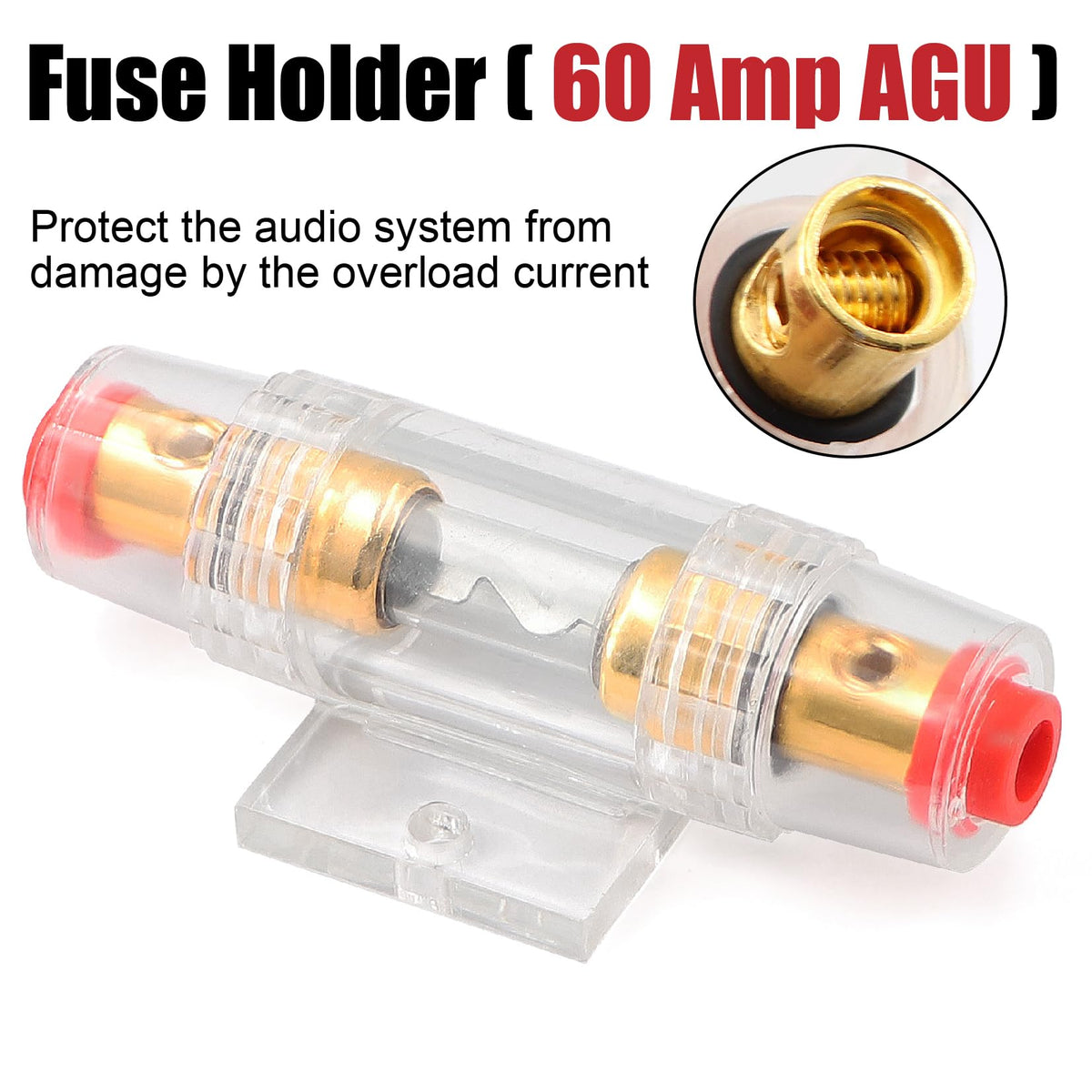 4 Gauge Audio Amplifier Wiring Kit 1200W CCA with Fuse & RCA B95194