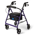 Purple Aluminum Rollator Walker with Seat X73874