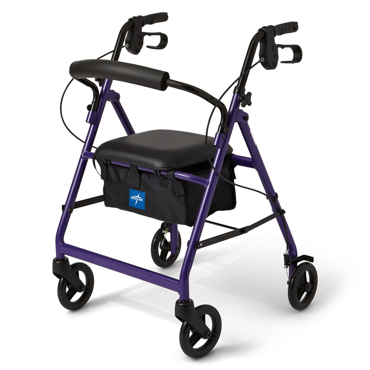 Purple Aluminum Rollator Walker with Seat X73874