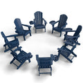 Folding Adirondack Chair Set of 8 with Cup Holder F751625