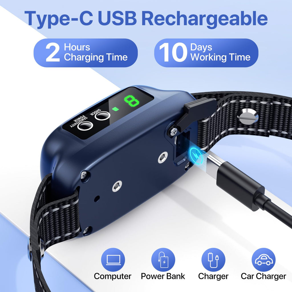 Automatic Waterproof Rechargeable Dog Bark Collar U80813