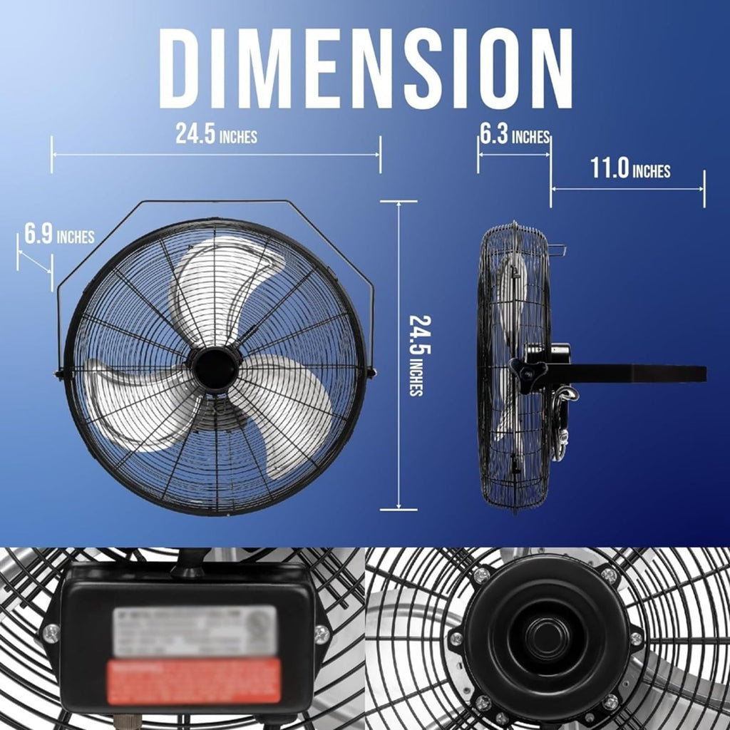 20 Inch 3 Speed Metal Floor Fan H4844