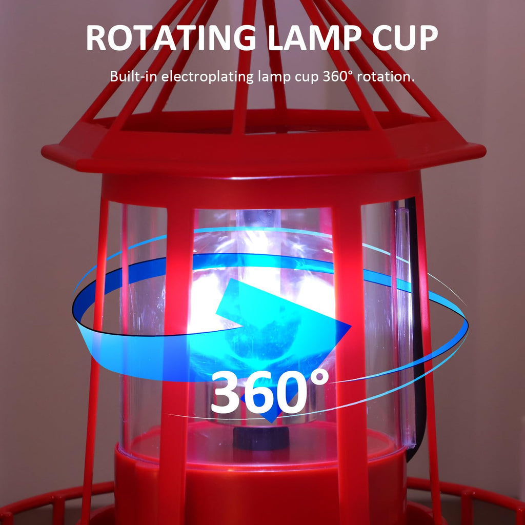 Rotating Metal Solar Lighthouse B139418