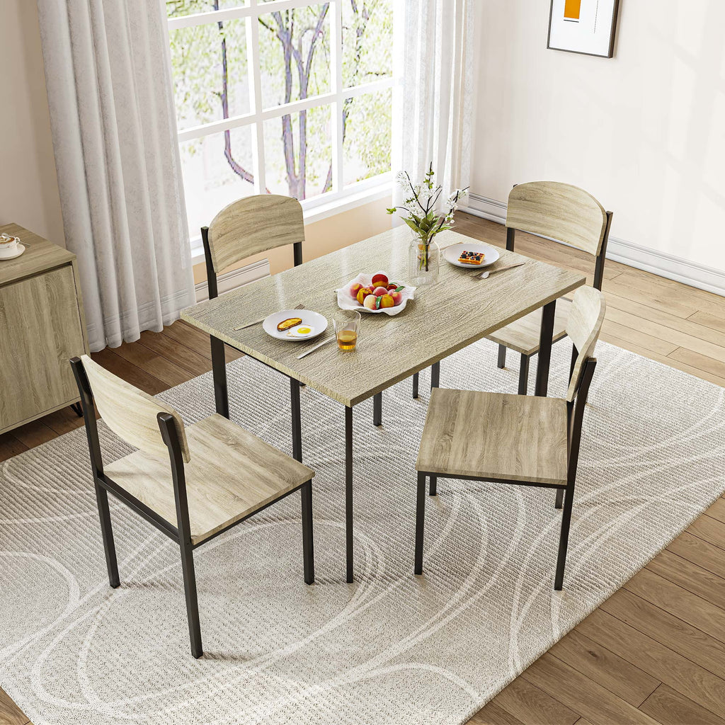 5-Piece Light Brown Dining Table Set H47929