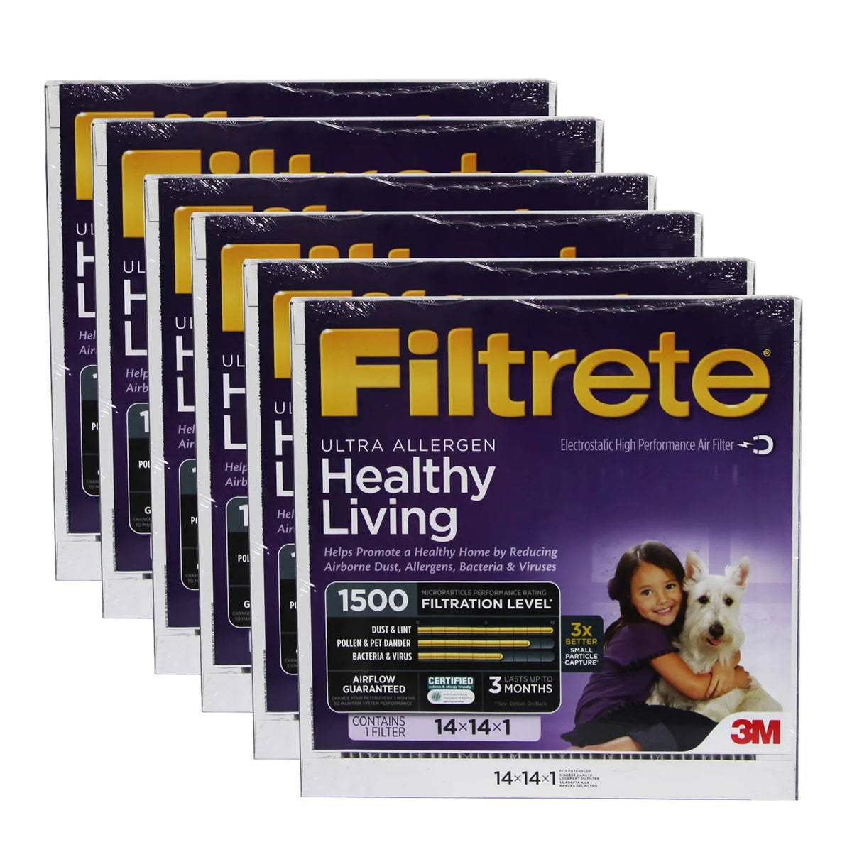 14x14x1 Allergen Filter (6-Pack) I38989