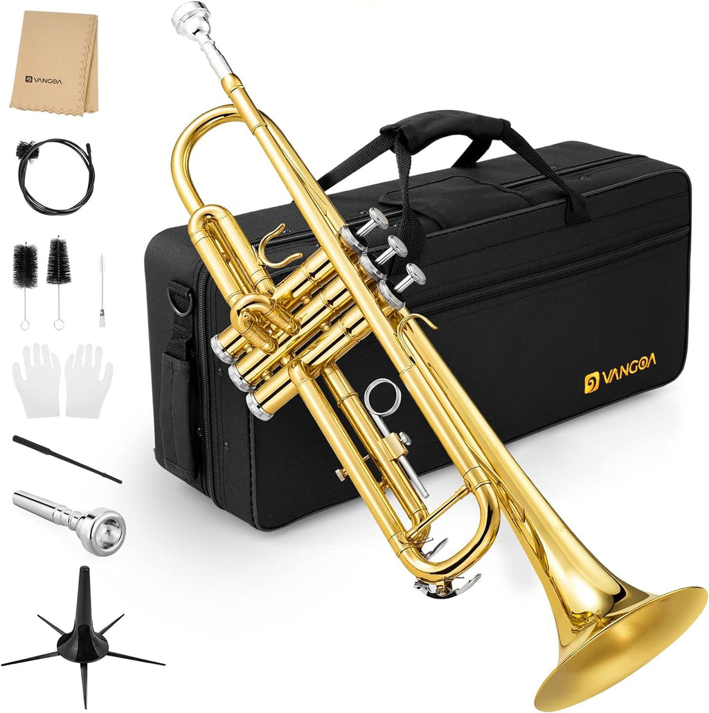 Bb Trumpet Gold Finish Brass F4044