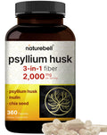 Psyllium Husk Fiber Capsules 2,000mg 360 Caps I88972