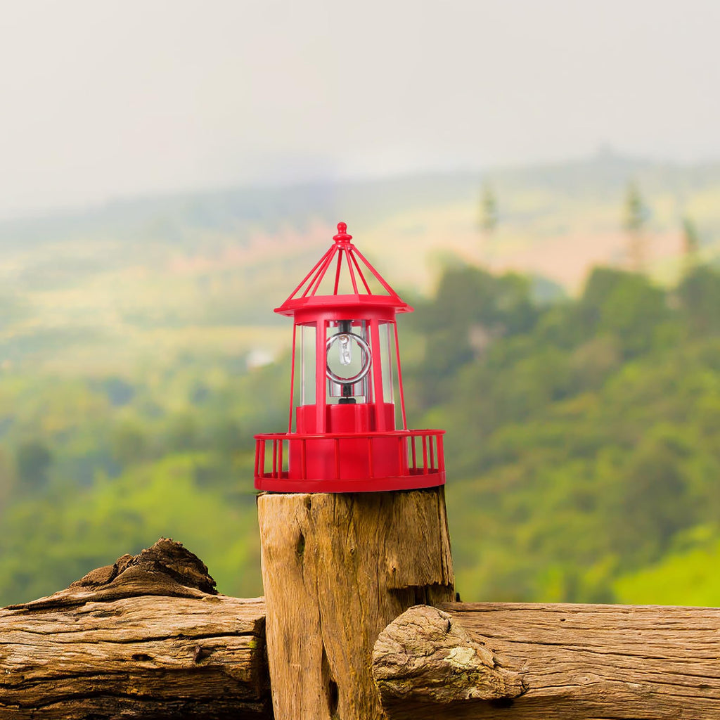 Rotating Metal Solar Lighthouse B139418