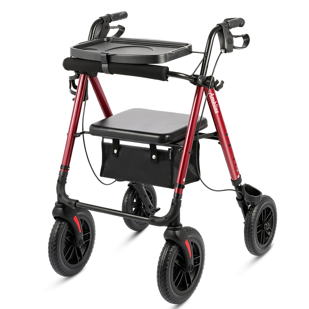 Foldable Rollator Walker with Seat & Tray K716