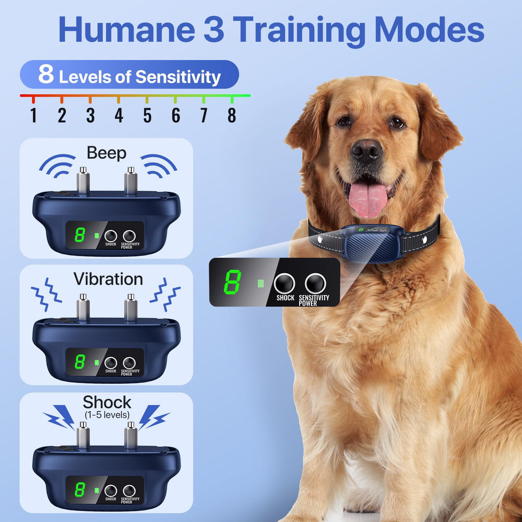 Automatic Waterproof Rechargeable Dog Bark Collar U80813