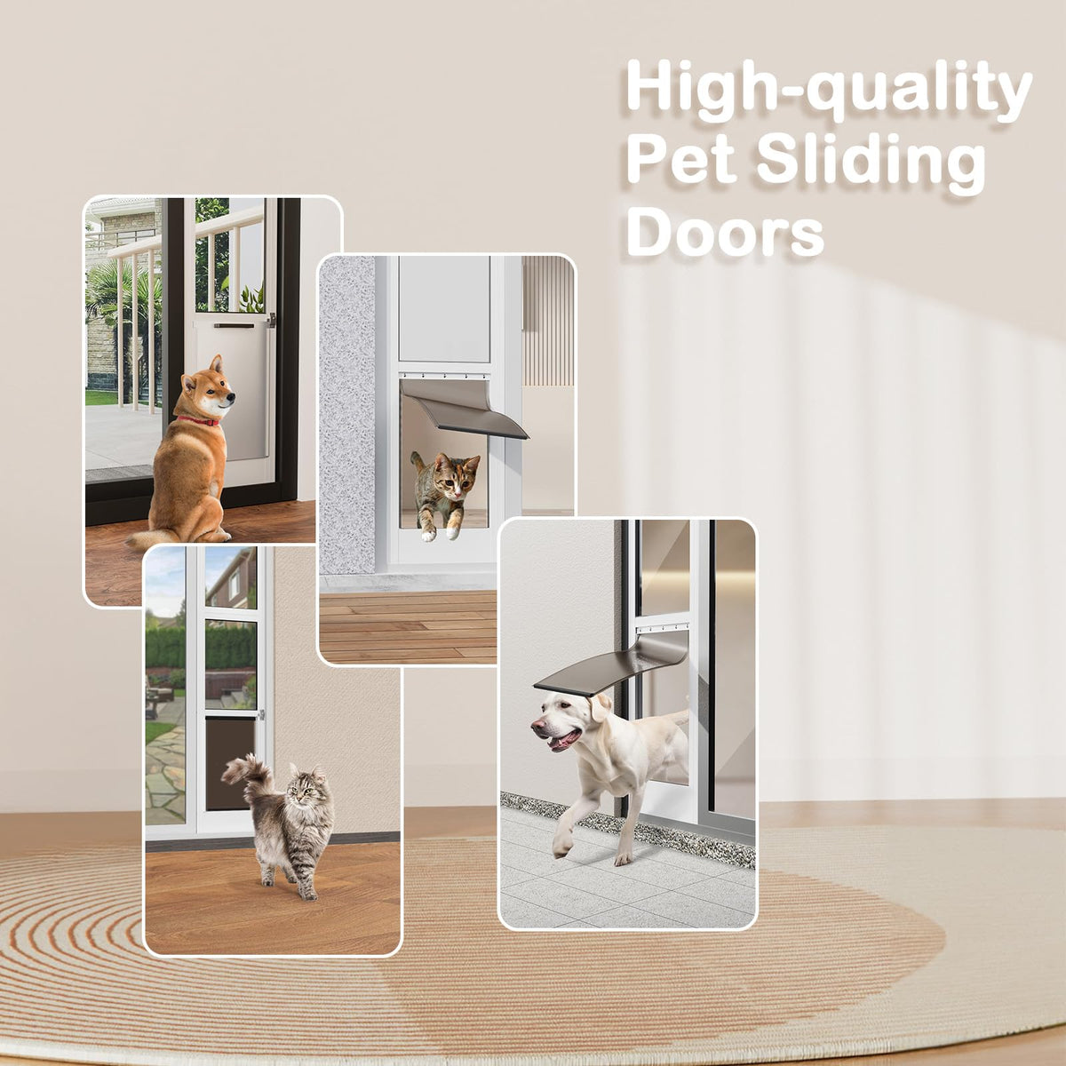 Adjustable Height Sliding Glass Door Dog Door Z3318