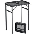 2ft Folding Camping Grill Table Black X906
