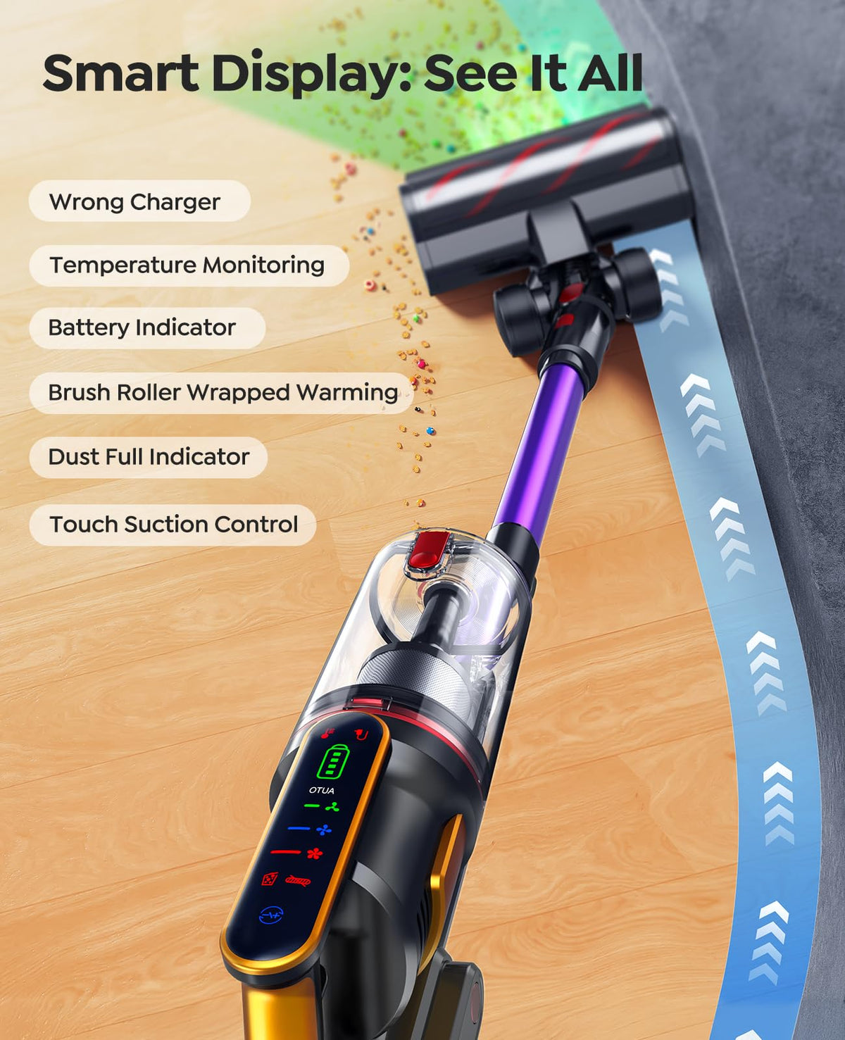 Cordless Stick Vacuum Cleaner 55KPa 650W U2079