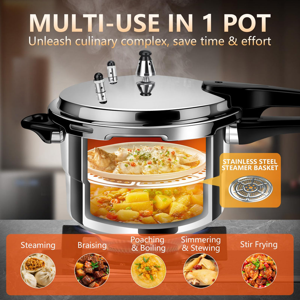4.23 Quart Aluminum Stovetop Pressure Cooker M24676