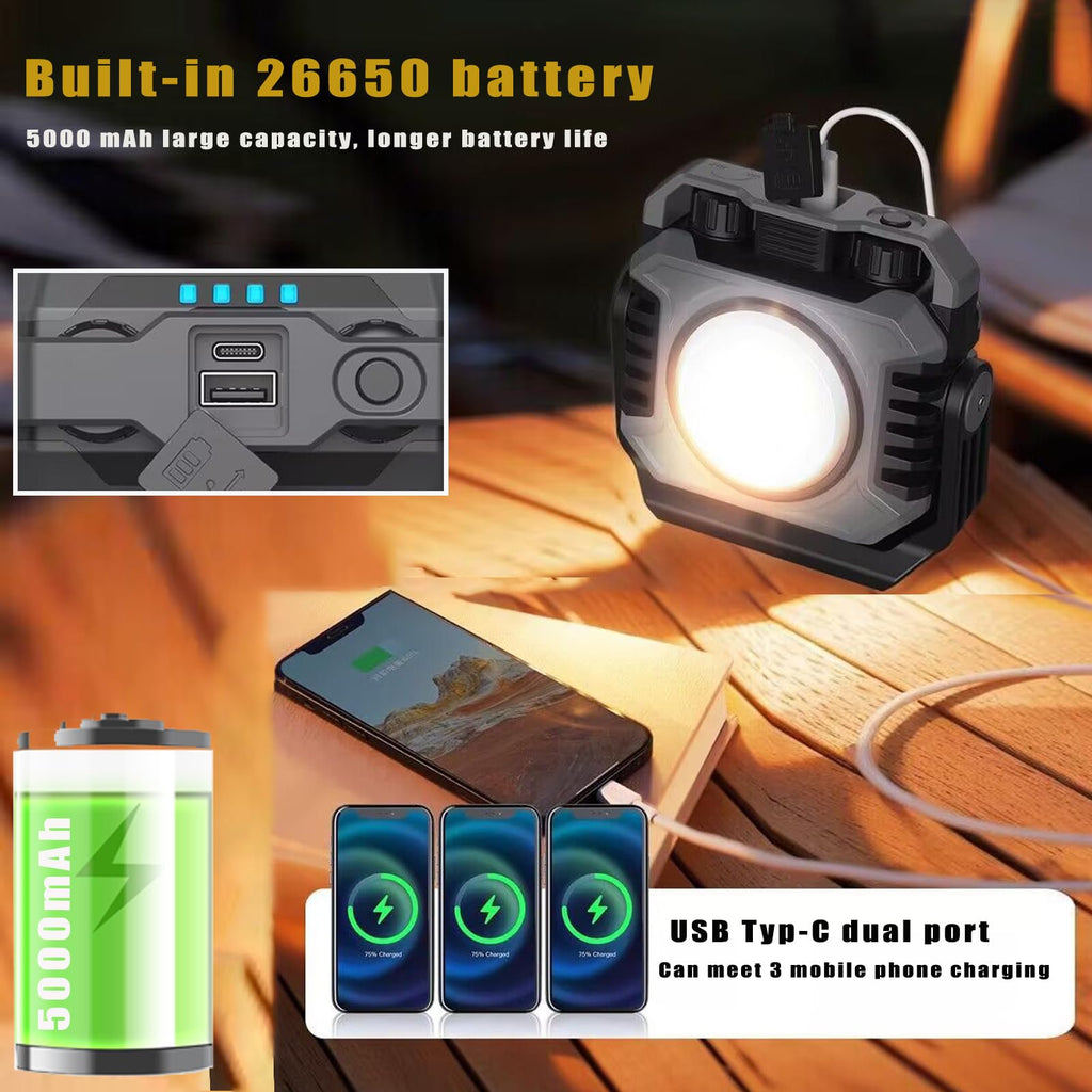 Rechargeable Magnetic COB Work Light 1500LM Waterproof Foldable N25321