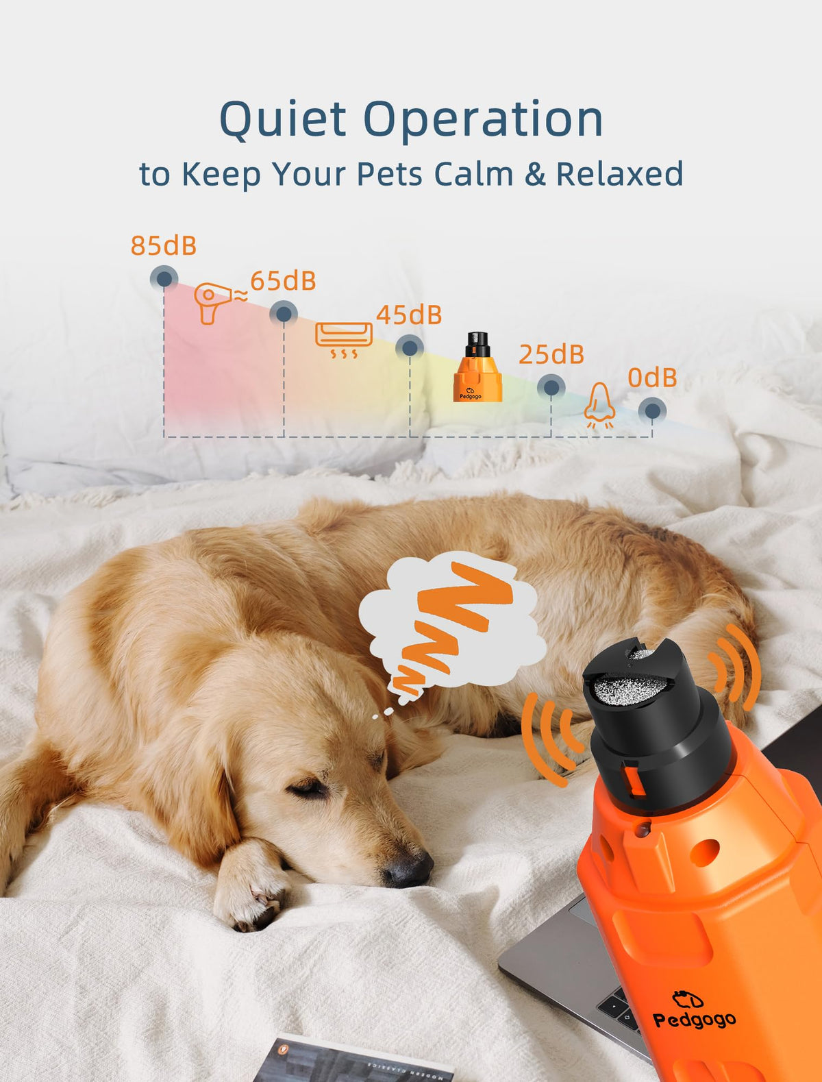 6-Speed Dog Nail Grinder with 2 LED Lights I7767