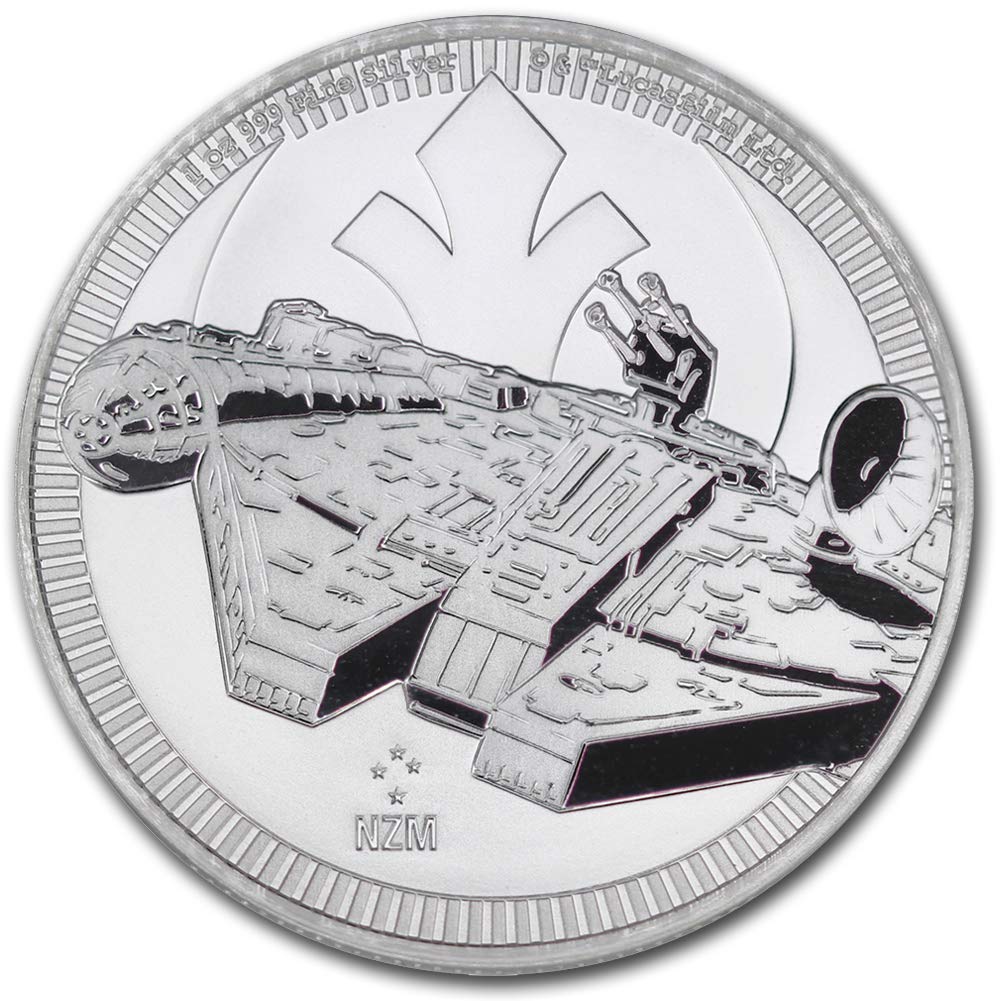 1 oz Silver Star Wars Millennium Falcon $2 E4791