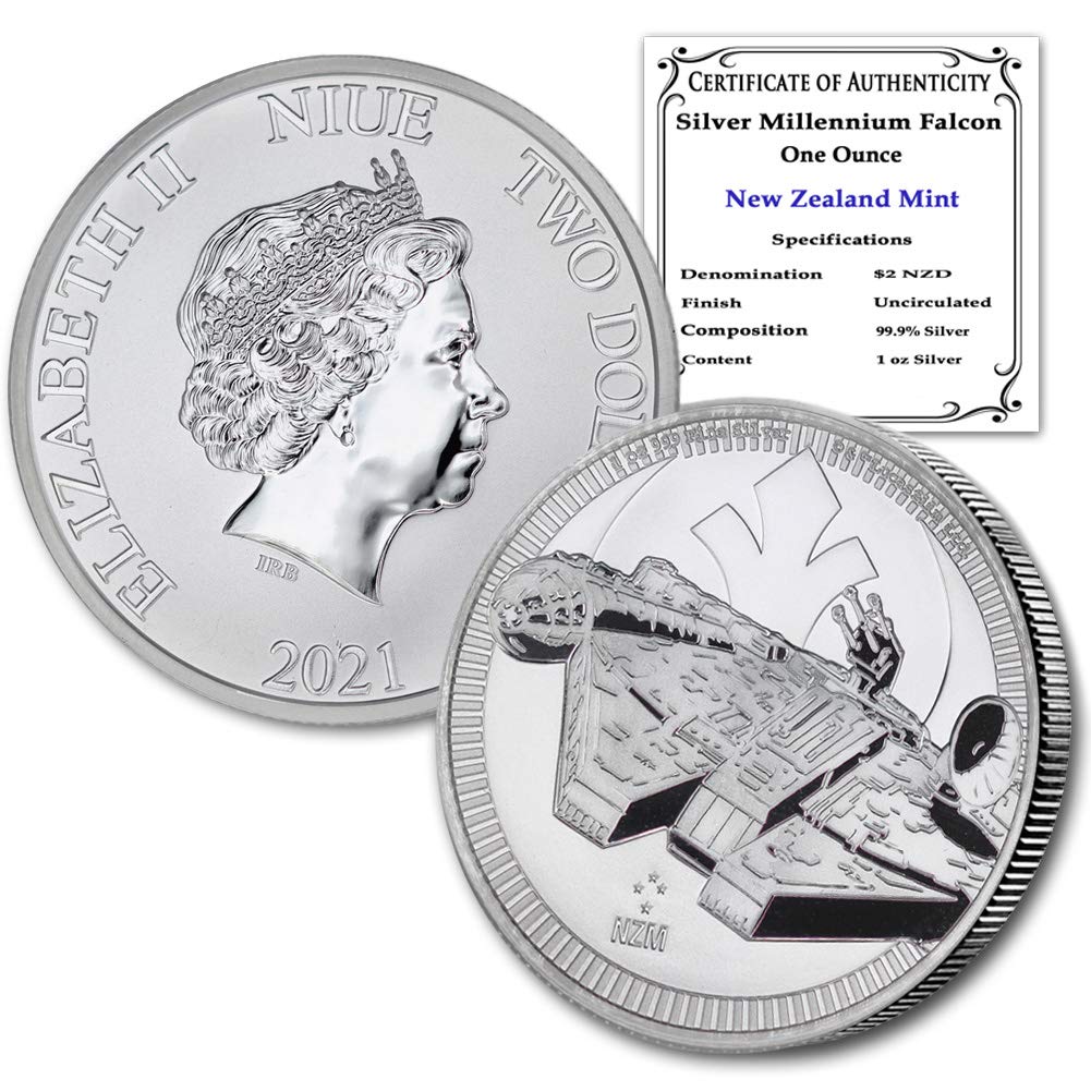 1 oz Silver Star Wars Millennium Falcon $2 E4791