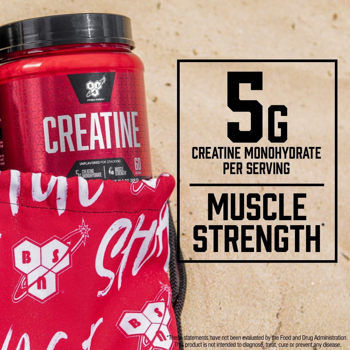 Micronized Creatine Monohydrate Powder, 5g per Serving, 60 Servings X671986