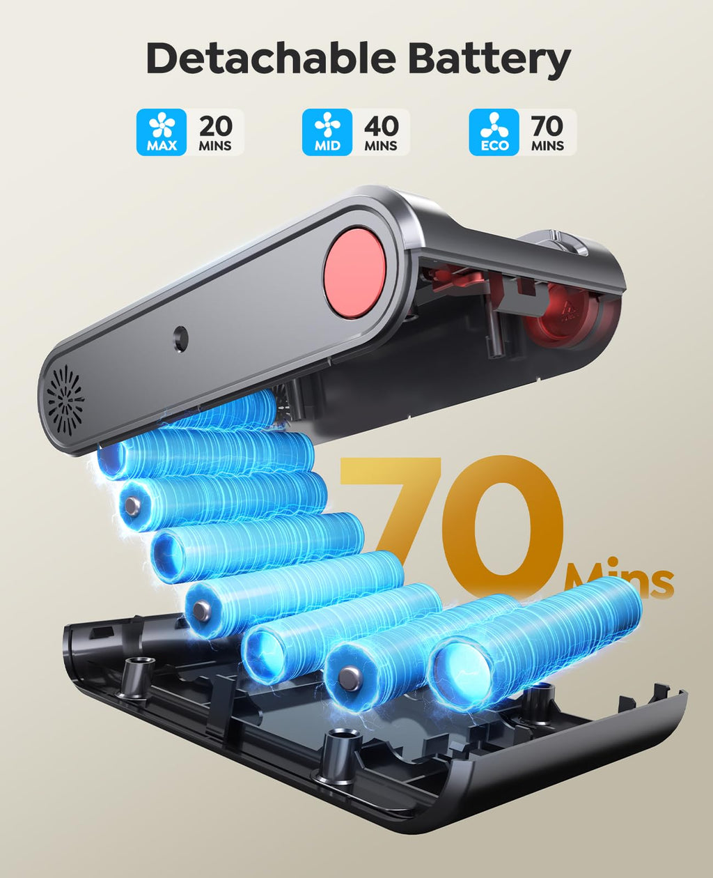 Cordless Stick Vacuum Cleaner 55KPa 650W U2079