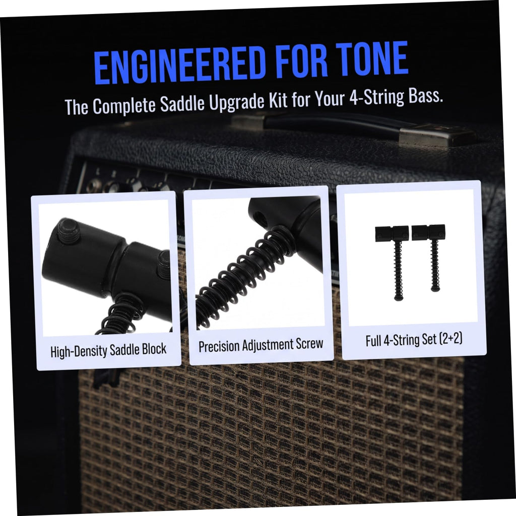Metal String Saddles for 4-string Bass Guitar V135