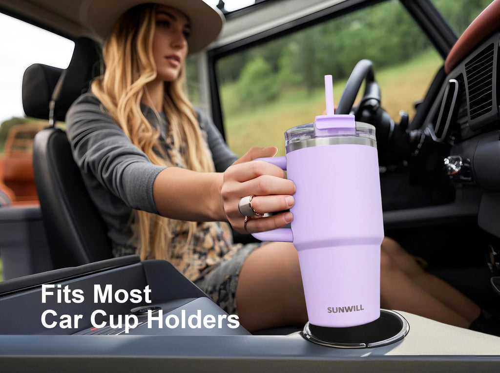 20 oz Insulated Stainless Steel Tumbler with Handle and Straw P150