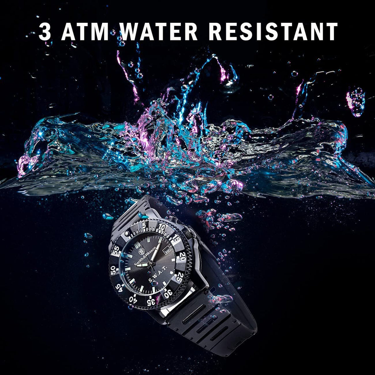 Men's Tactical Watch, 3ATM, Stainless Steel, 40mm I5325