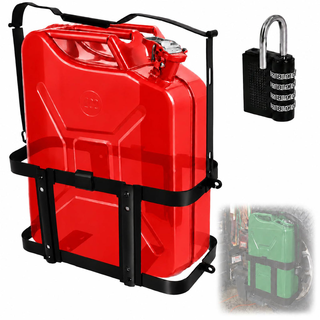 Gas Can Holder Rack with Combination Lock, 5 Gallon M579838