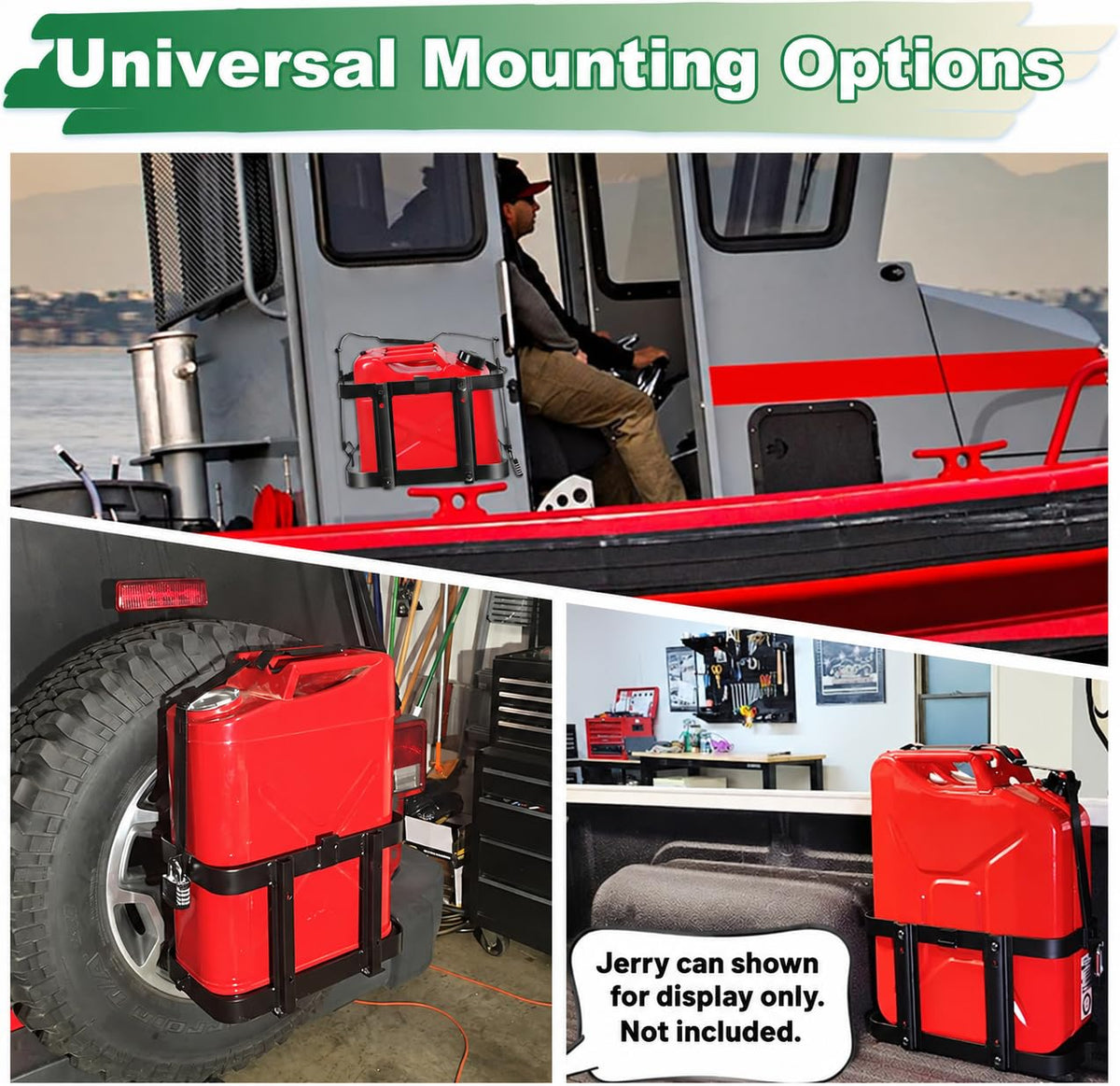 Gas Can Holder Rack with Combination Lock, 5 Gallon M579838