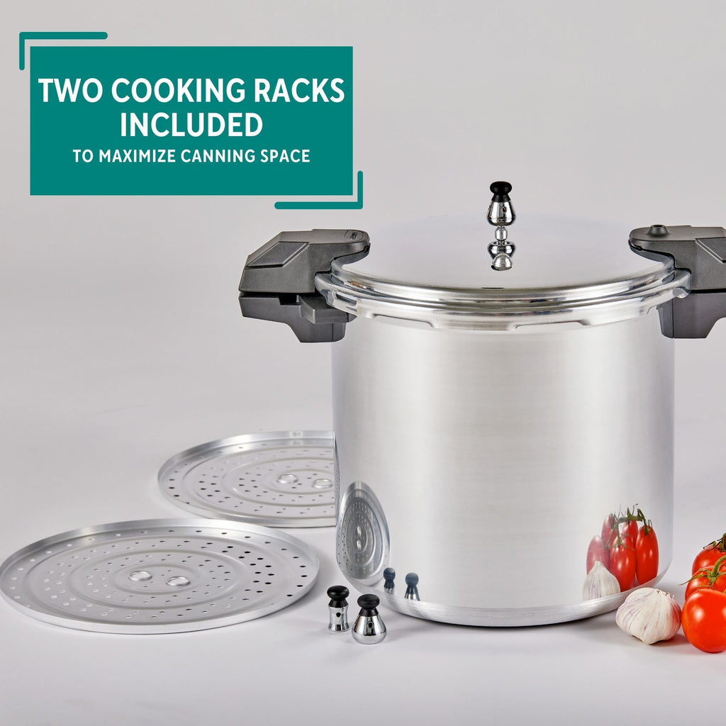 22 Qt Aluminum Pressure Canner with 3 Regulators D27608