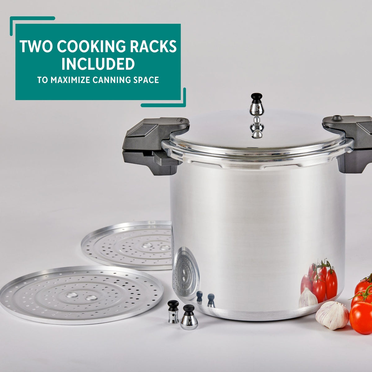 22 Qt Aluminum Pressure Canner with 3 Regulators D27608