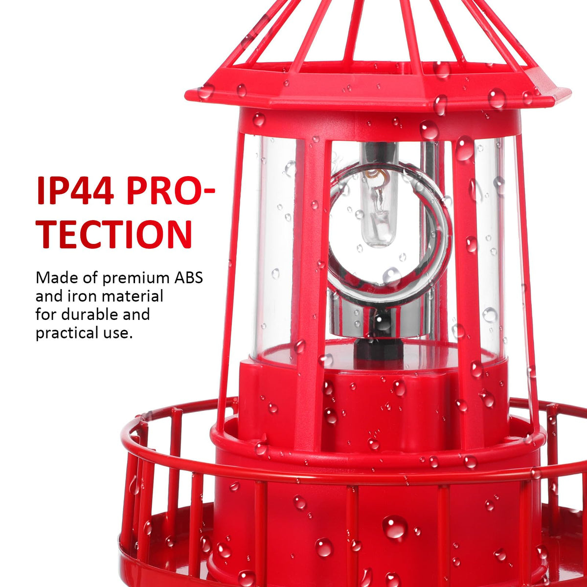 Rotating Metal Solar Lighthouse B139418