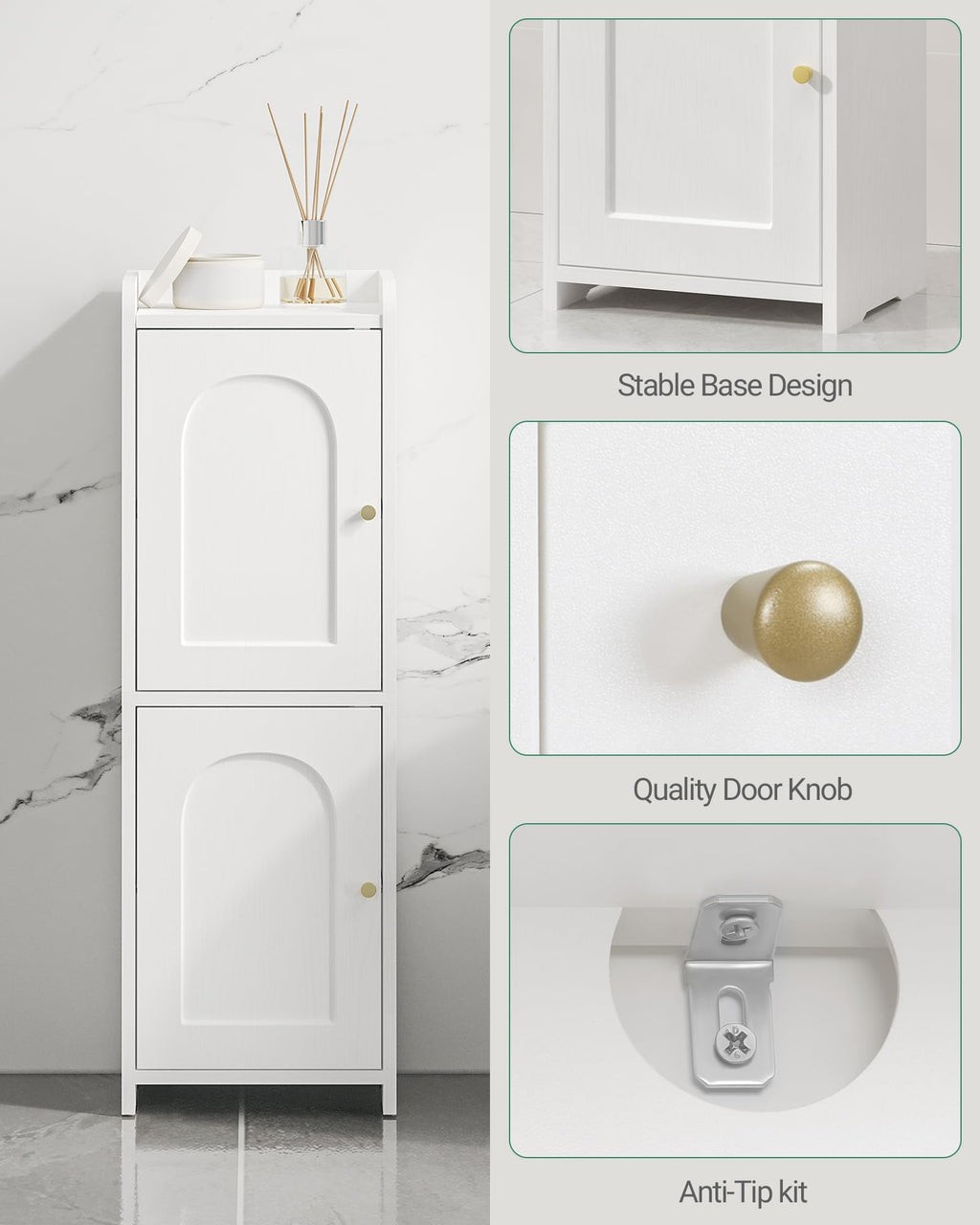 Bathroom Storage Cabinet with 2 Doors Q210