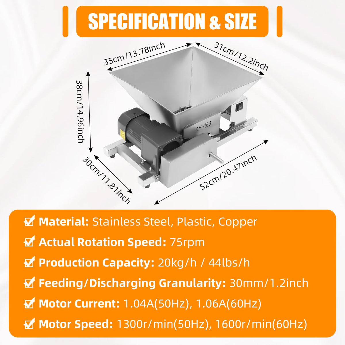 4L Stainless Steel Electric Fruit Crusher L1617