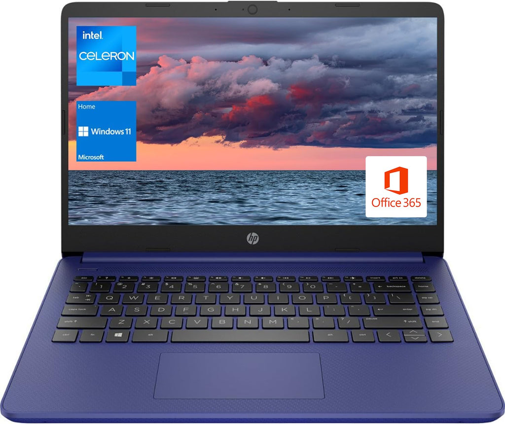 14" HD Display Intel Quad-Core N4120 4GB DDR4 RAM 64GB eMMC Blue Laptop Y65953