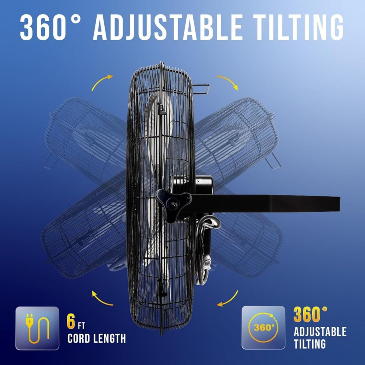 20 Inch 3 Speed Metal Floor Fan H4844