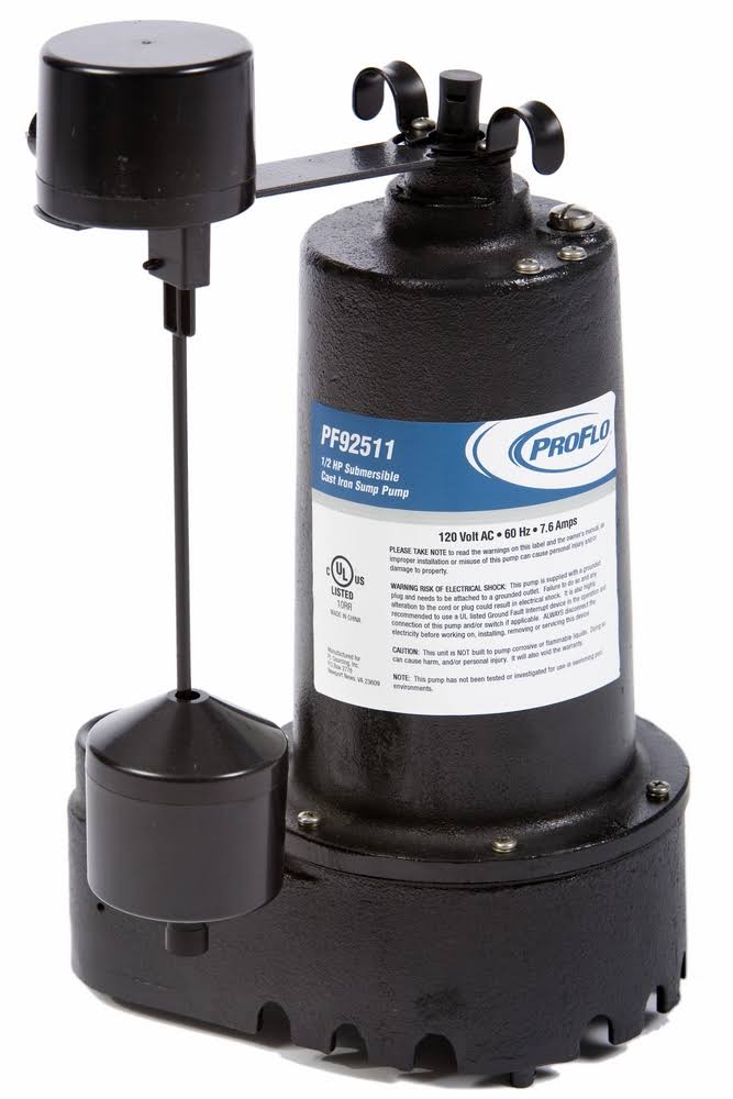 1/2 HP Cast Iron Sump Pump with Side Discharge U605